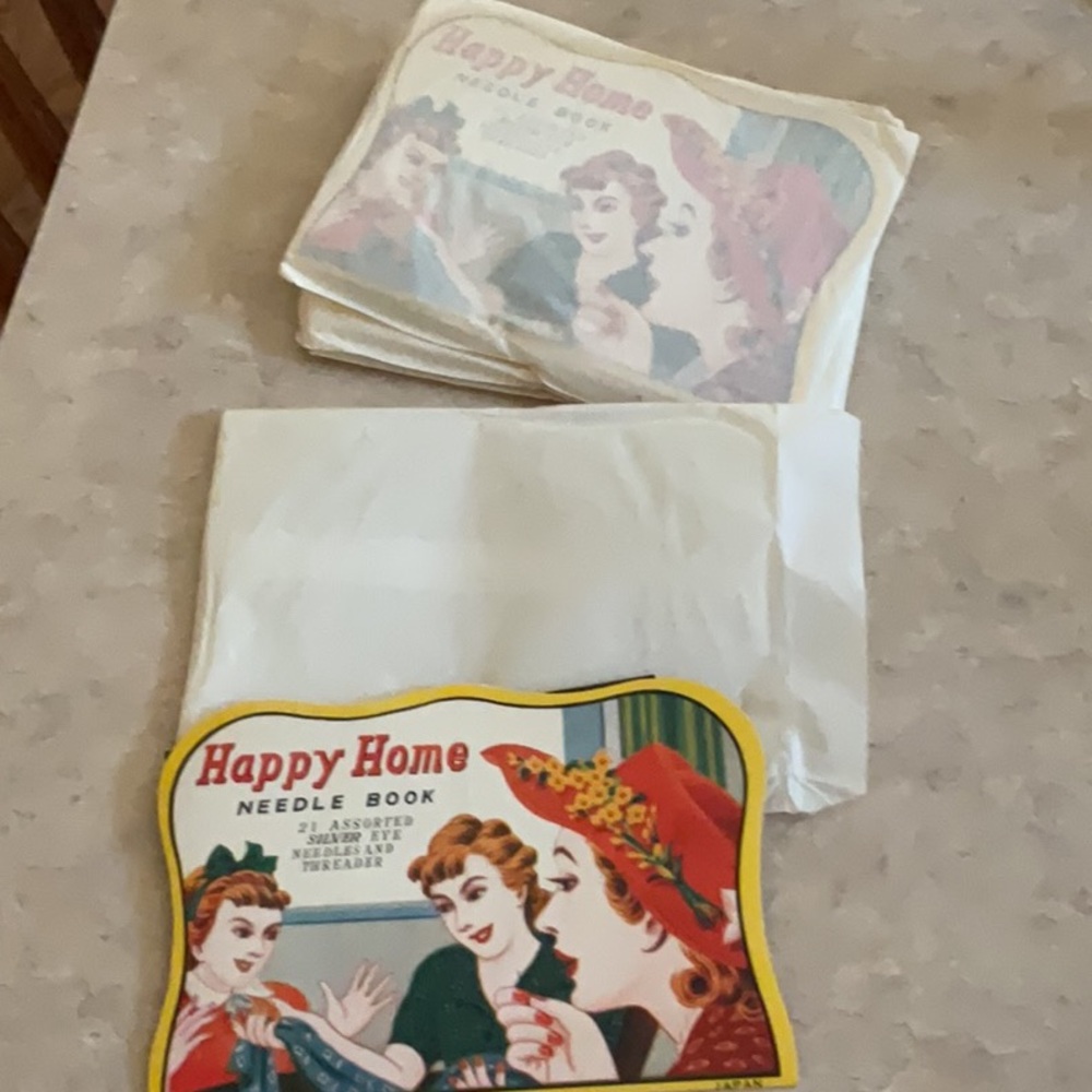 Vintage/Antique Happy Home Needle Book.  Made in Japan.